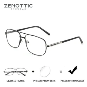 ZENOTTIC Aviator Prescription Glasses Men Photochromic