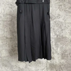 TOP-YAMAMOTO original linen personalized multi-button design versatile half-length apron men's mid-length skirt