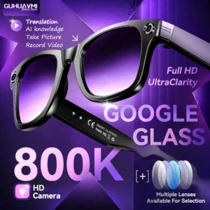 AI Smart Glasses 8MP Camera Bluetooth Music Voice Assistant