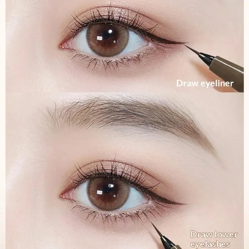 Liquid Eyeliner 0.01mm Super Slim Waterproof Silkworm Eyeliner Quick-drying Sweatproof Long Lasting No Smudging Eye Makeup - Image 5
