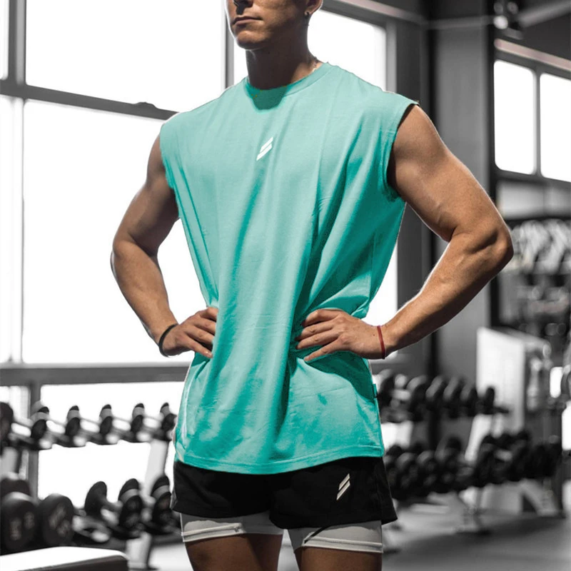 Nouveau débardeur de sport d'été pour hommes, respirant, ample, en maille, sans manches, à séchage rapide, vêtement de fitness masculin - Image 3