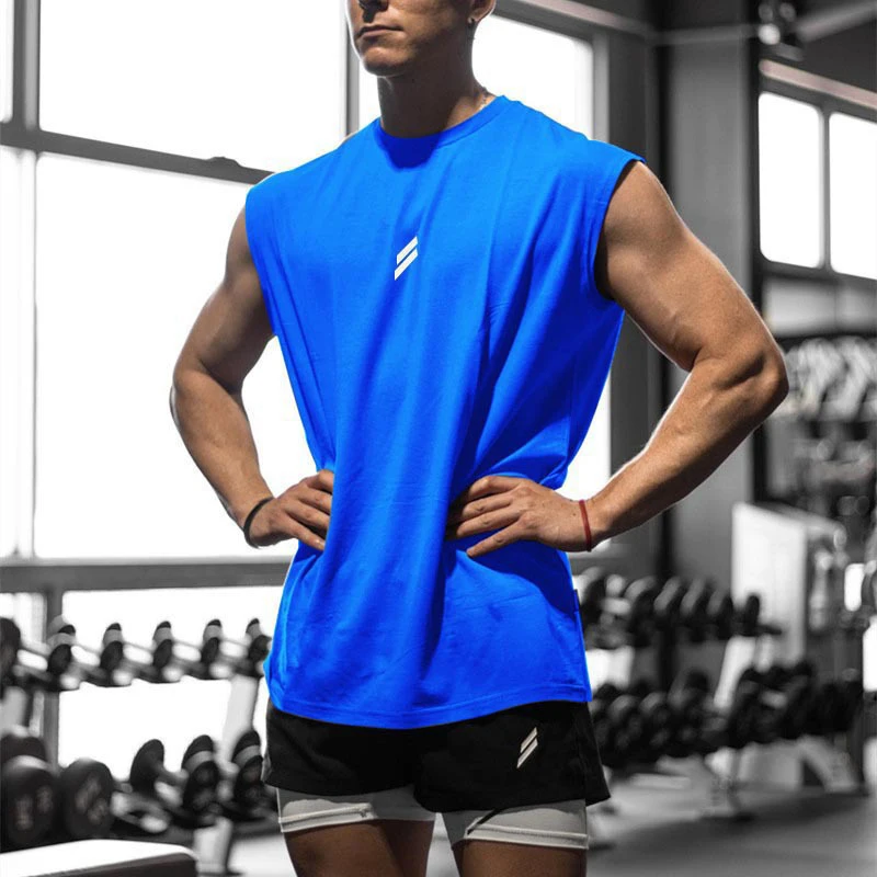 Nouveau débardeur de sport d'été pour hommes, respirant, ample, en maille, sans manches, à séchage rapide, vêtement de fitness masculin - Image 6