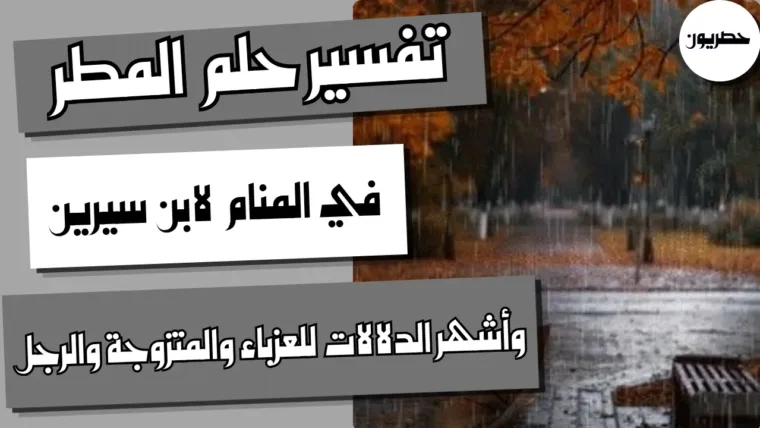 تفسير حلم المطر في المنام لابن سيرين وأشهر الدلالات للعزباء والمتزوجة والرجل